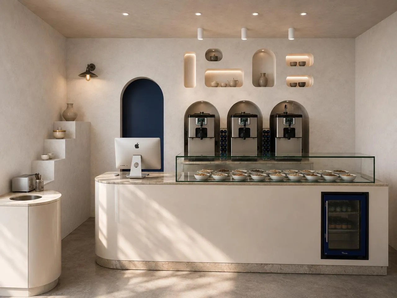 Interior del local GRYK en La Barra
